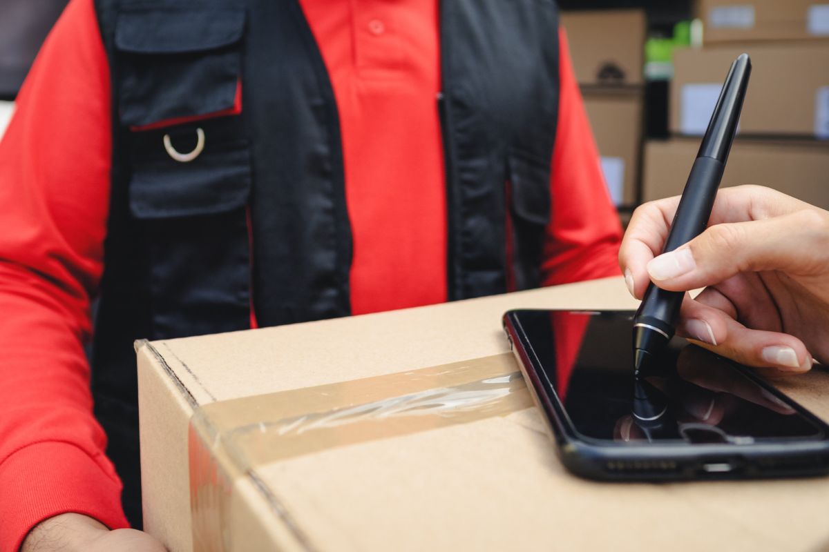 person signing for package